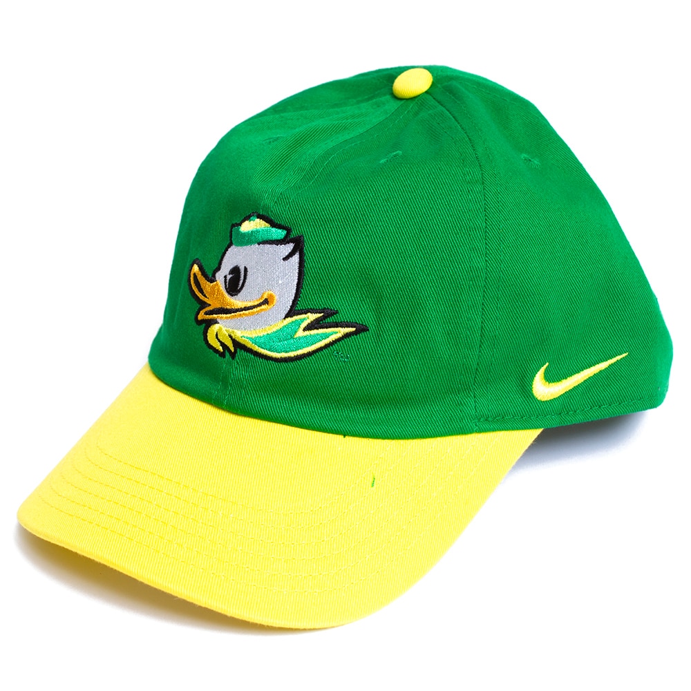 Fighting Duck, Nike, Green, Curved Bill, Accessories, Youth, Campus, Adjustable, Hat, 722585